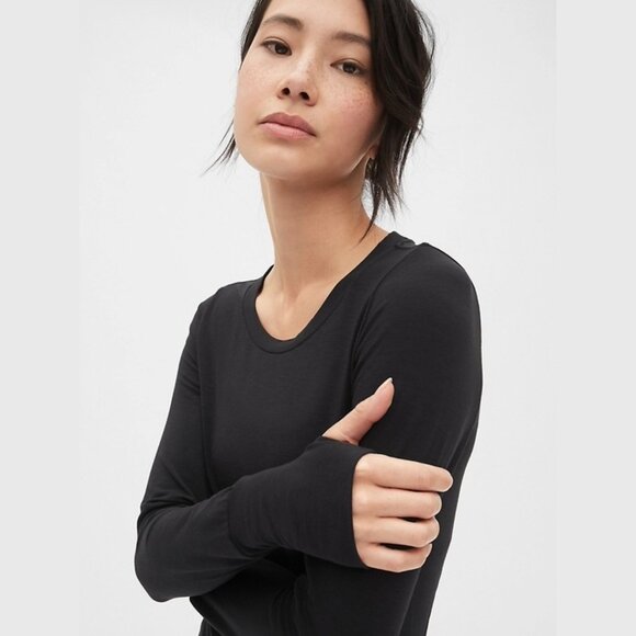 GapFit Breathe Long Sleeve T-Shirt XL Black - Picture 3 of 10